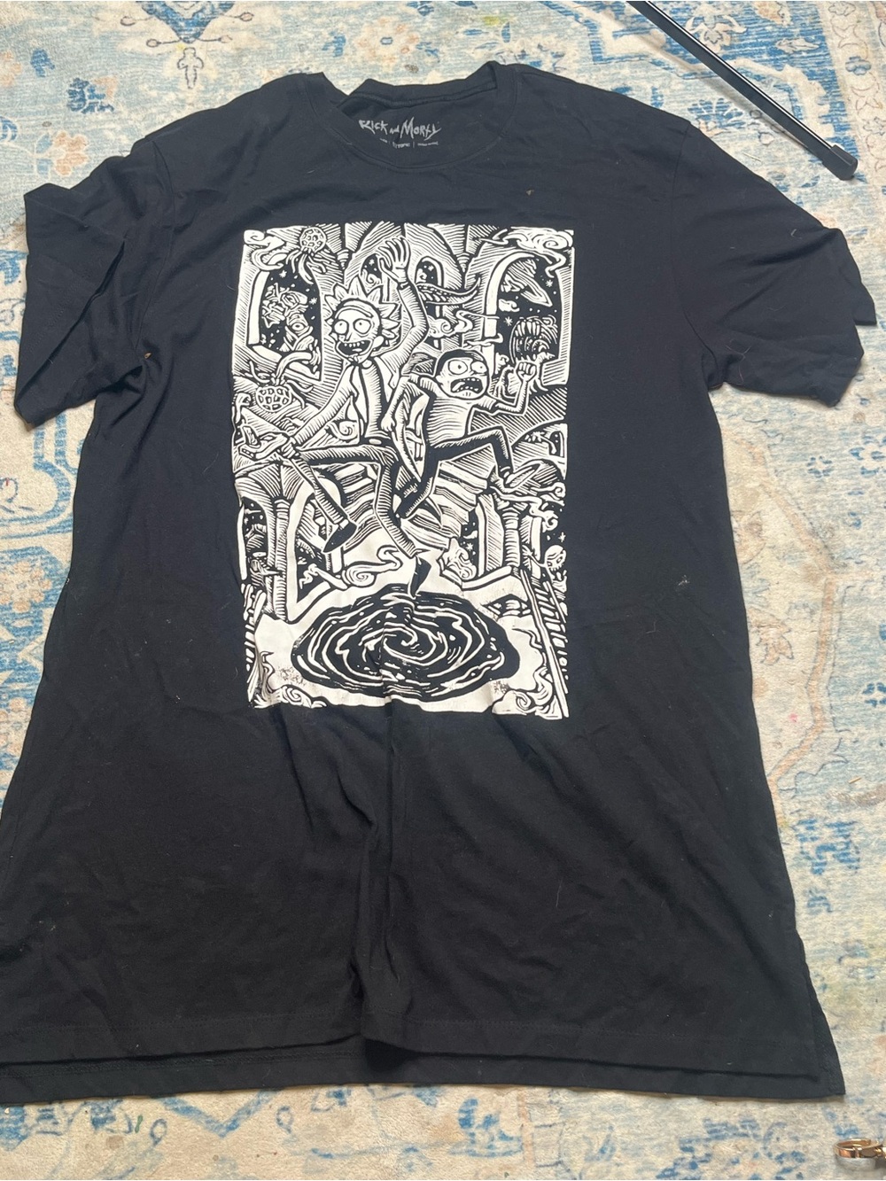 Hot Topic Black Rick and Morty Graphic Tee